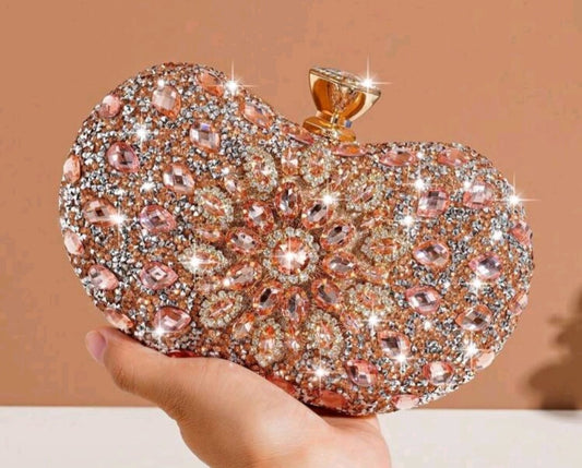 Champagne Rhinestone Clutch