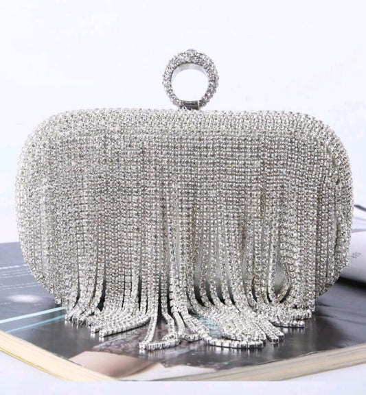 Diamond Fringe Clutch Bag