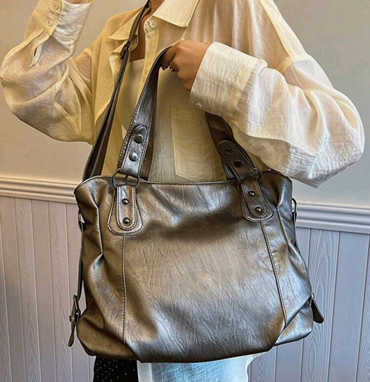 Metallic Bronze Handbag