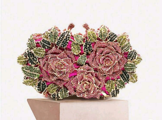 Roses Rhinestone Novelty Bag - Pre Order