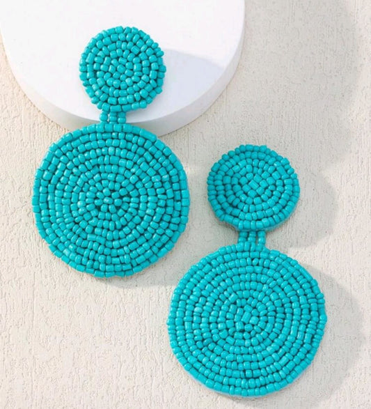 A Drop In The Ocean Beaded Earrings