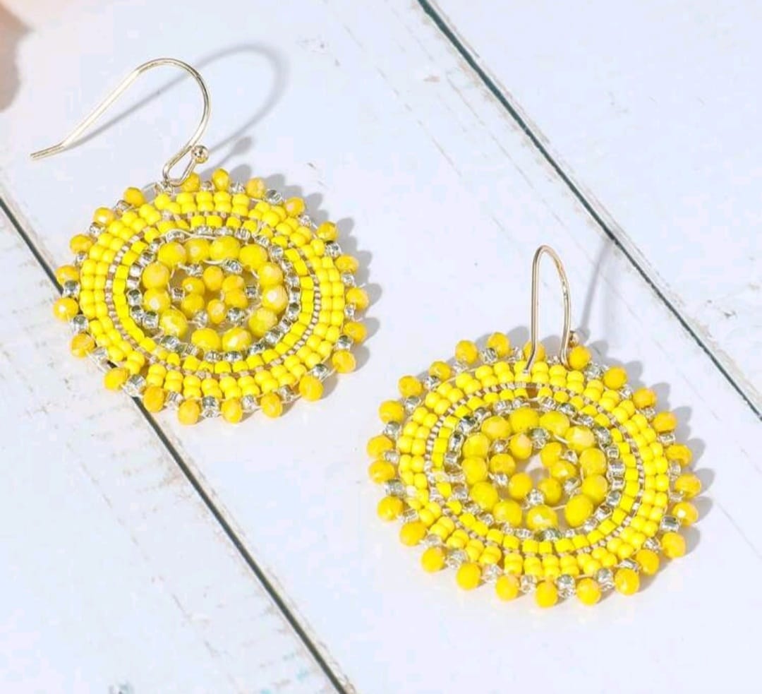 Sunshine Beaded Earrings - Pre Order