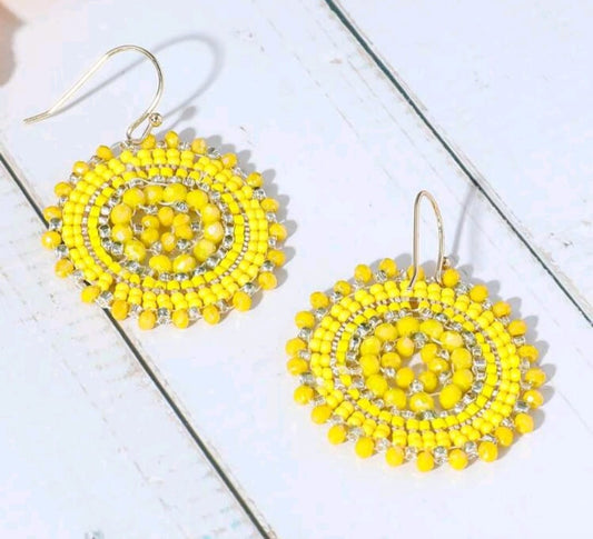 Sunshine Beaded Earrings - Pre Order