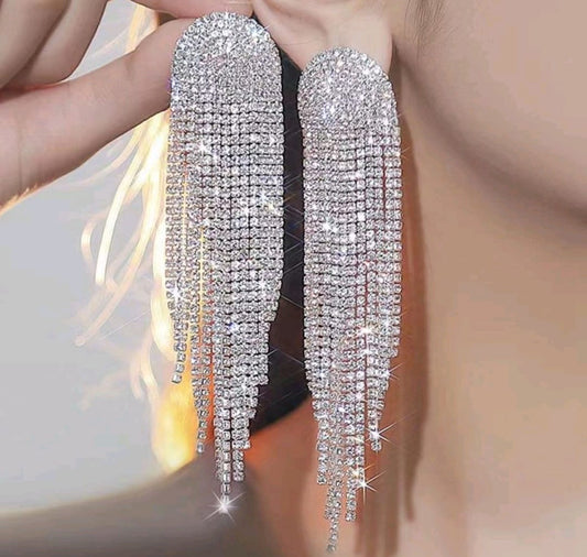 Silver Fringe Earrings
