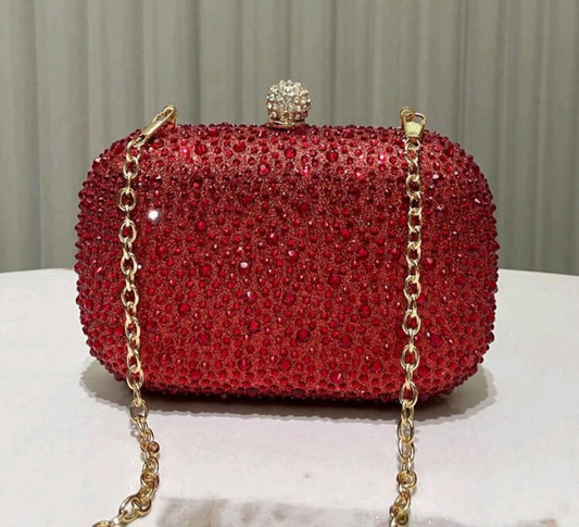 Red Diamond Drop Clutch Chain