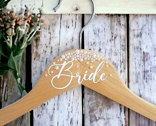 The Bride Dress Hanger with Pearl Details